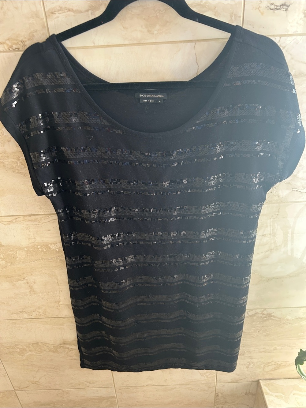 BCBG Maxazria sequin tunic top/dress size M